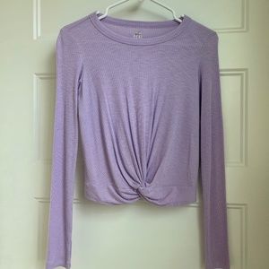 Aerie Real Soft Front Knot Tee